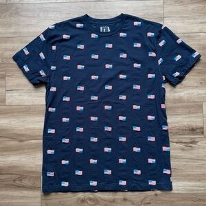 Isaac Morris Blue USA Flag Shirt XL Unisex T Shirt 100% Cotton